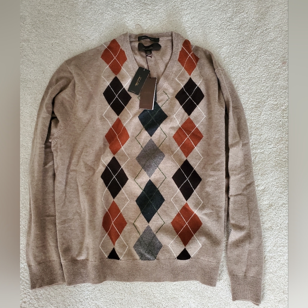NWT MEN'S TASSO ELBA XXL CASHMERE SWEATER